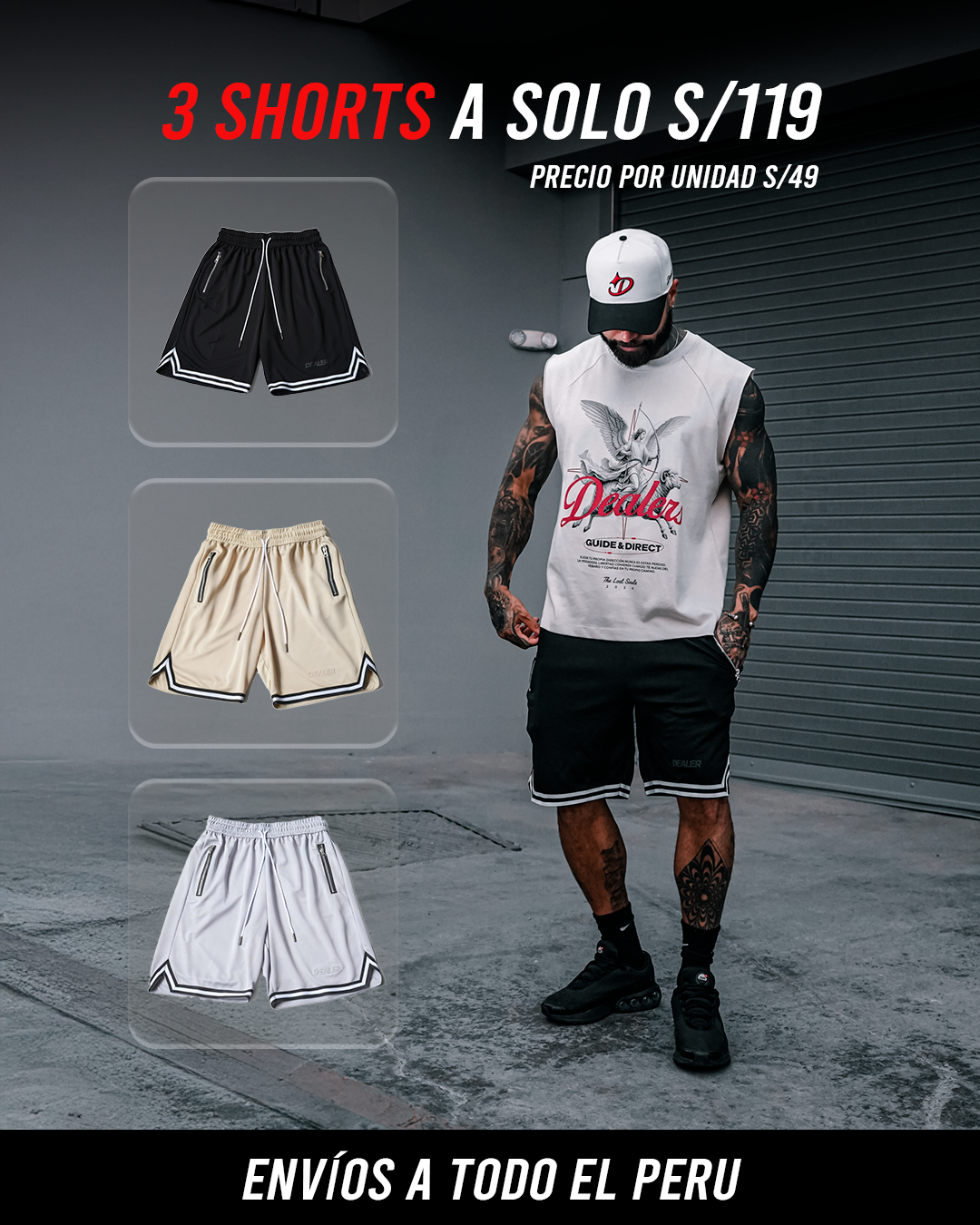 Pack de 3 Shorts Bsk X 119 so.