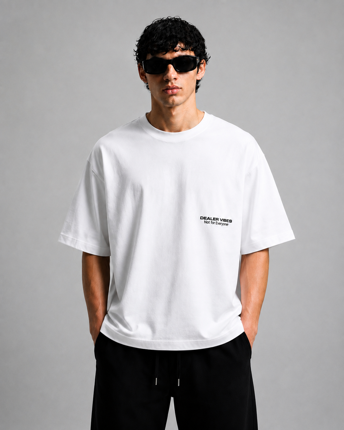 T-SHIRT DEALER VIBES WHITE HIGH COTTON