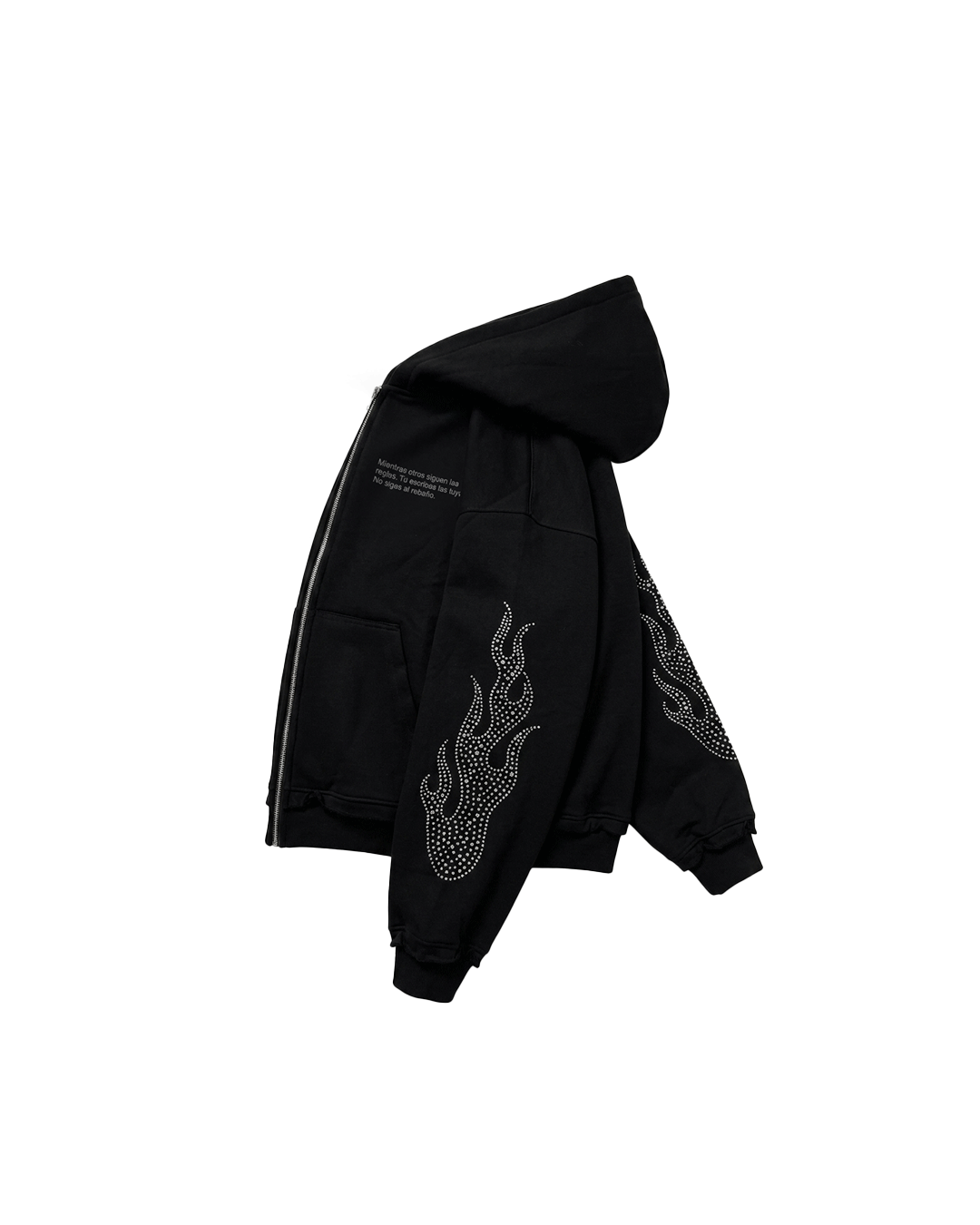 ZIP HOODIE RHINESTONE