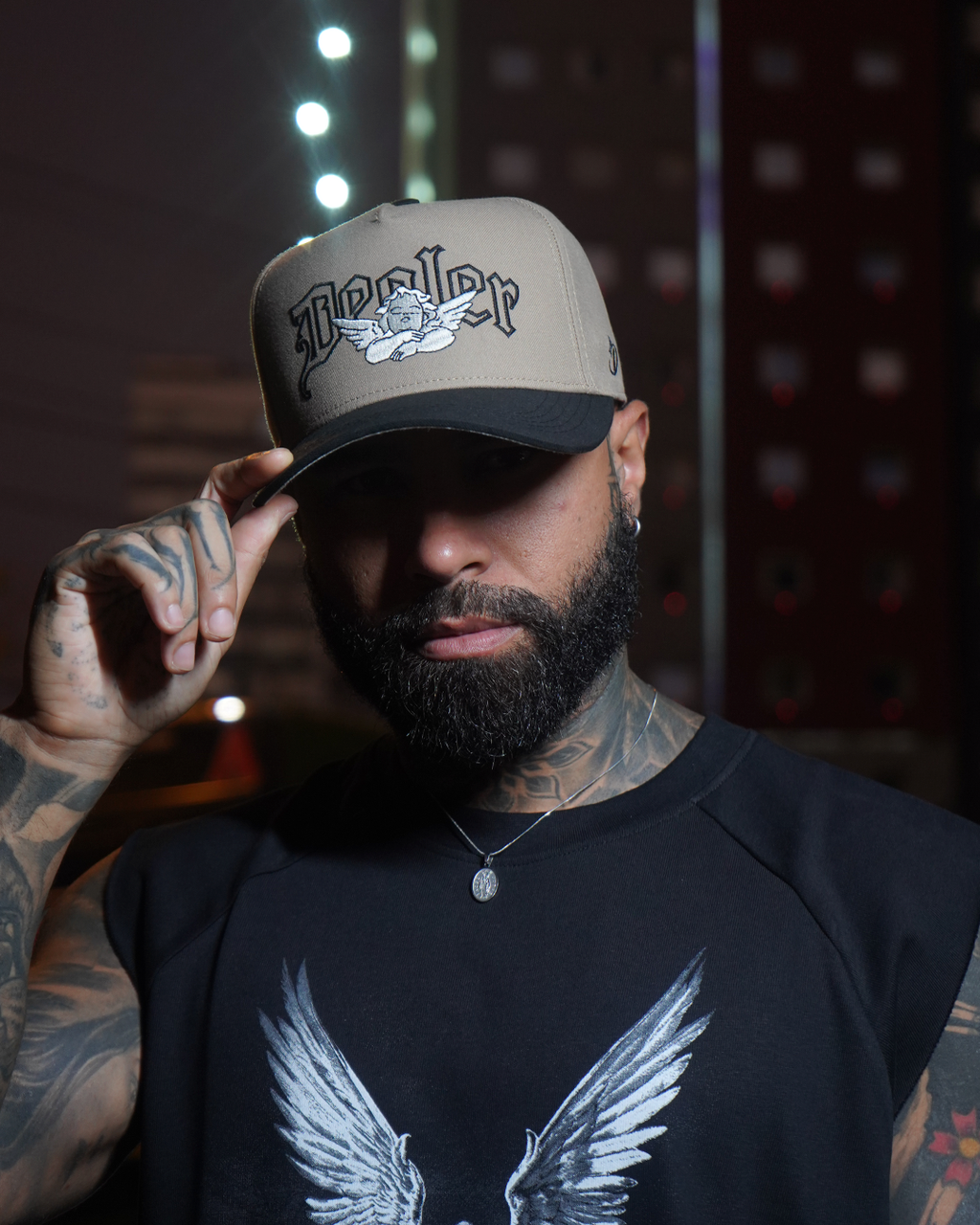 GORRA BEIGE ANGEL DEALER