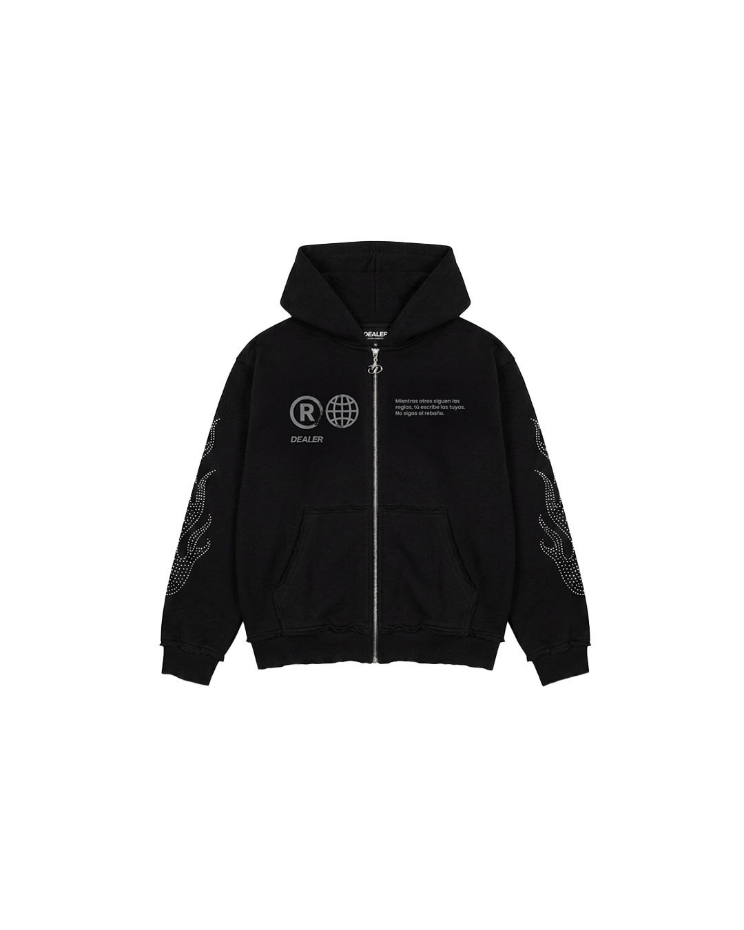 ZIP HOODIE RHINESTONE