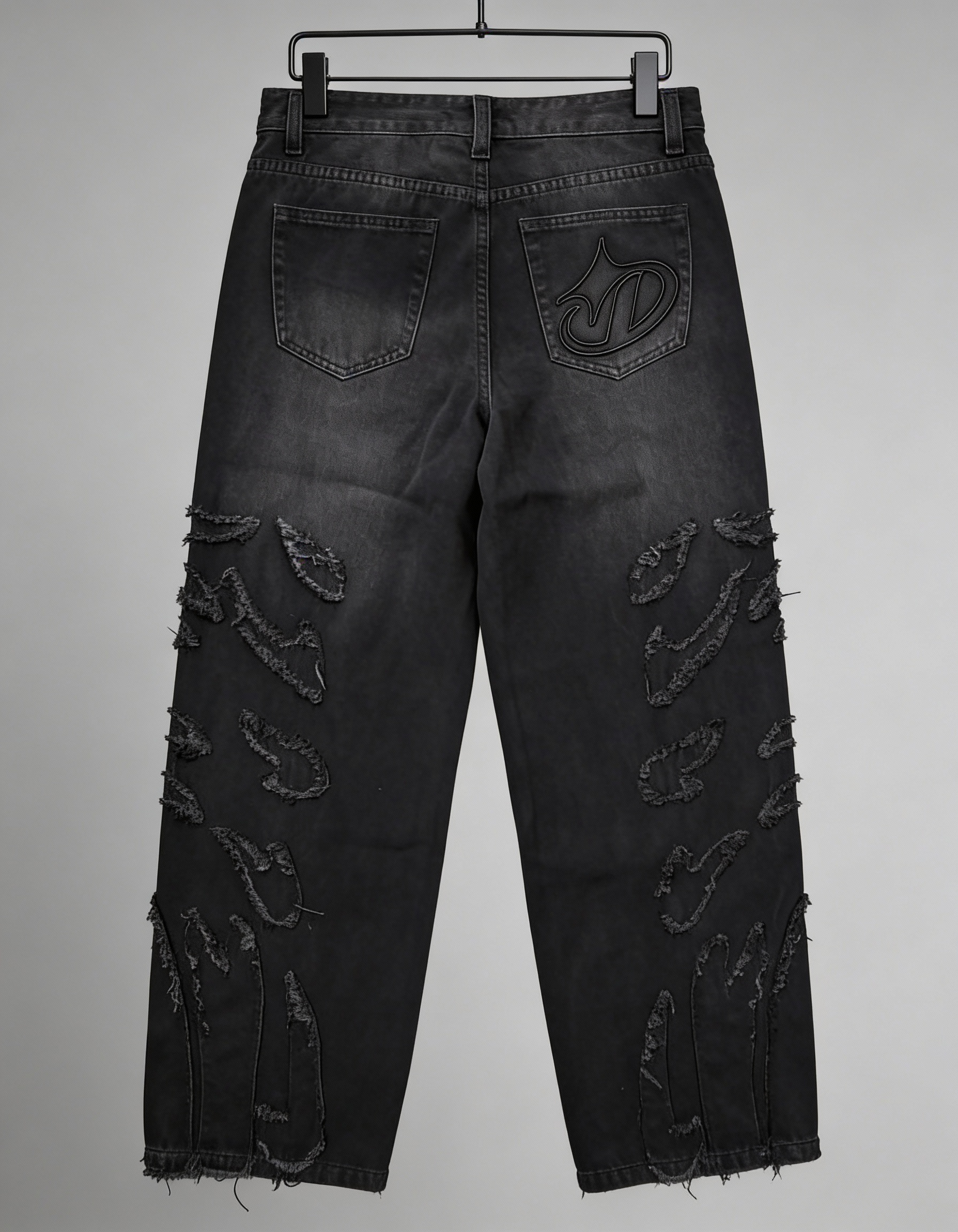 JEAN BAGGY FLAMA BLACK