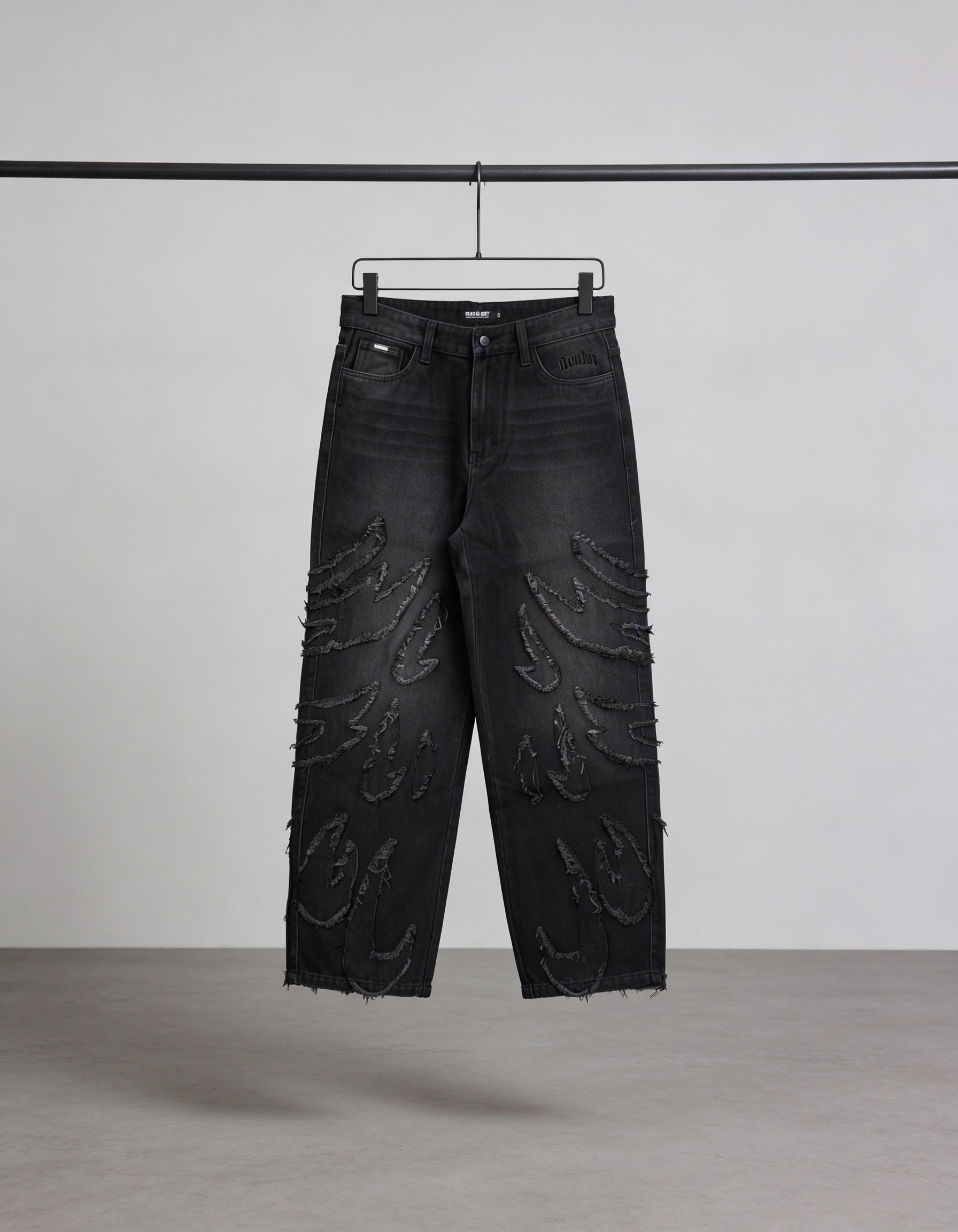 JEAN BAGGY FLAMA BLACK