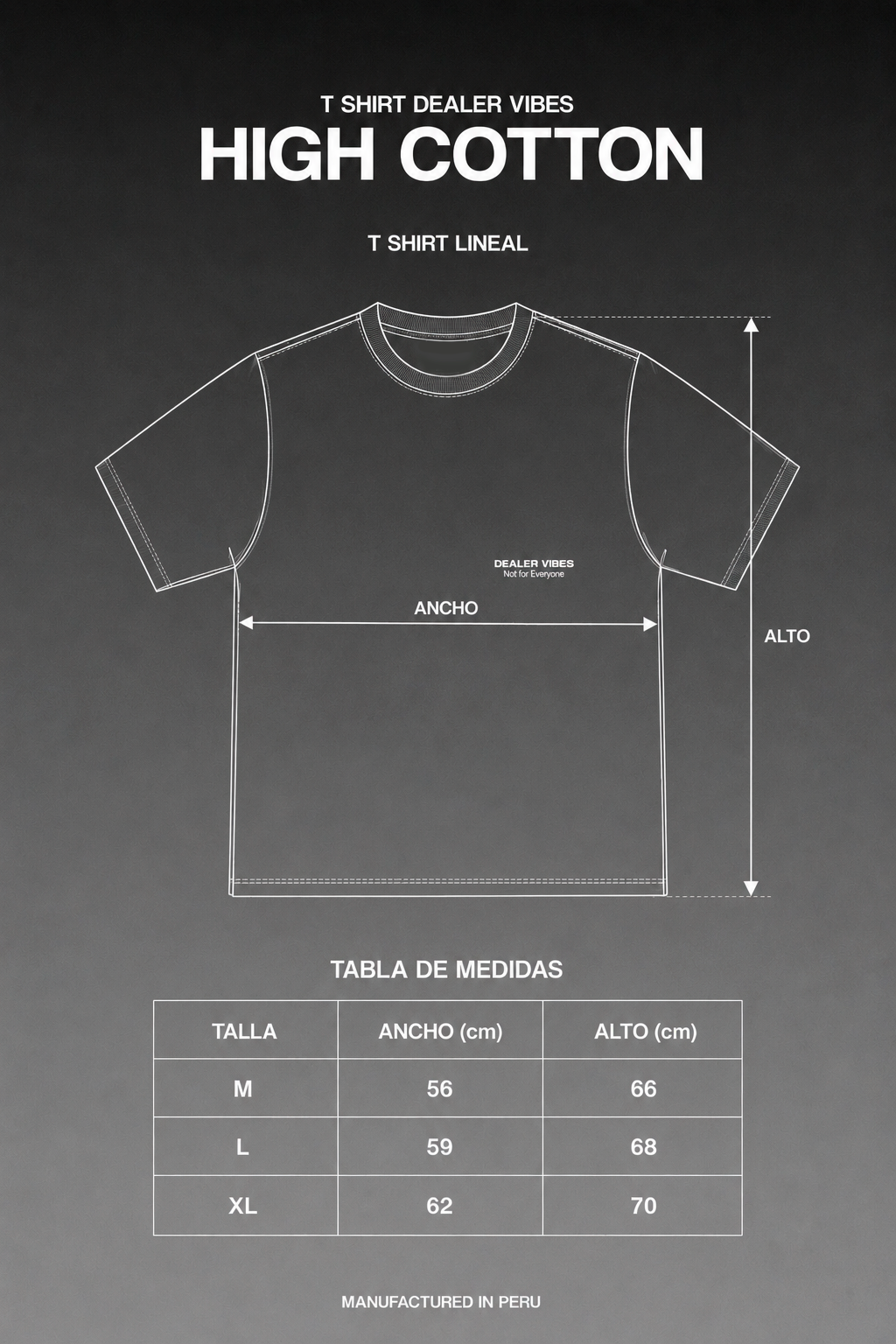 T-SHIRT DEALER VIBES WHITE HIGH COTTON